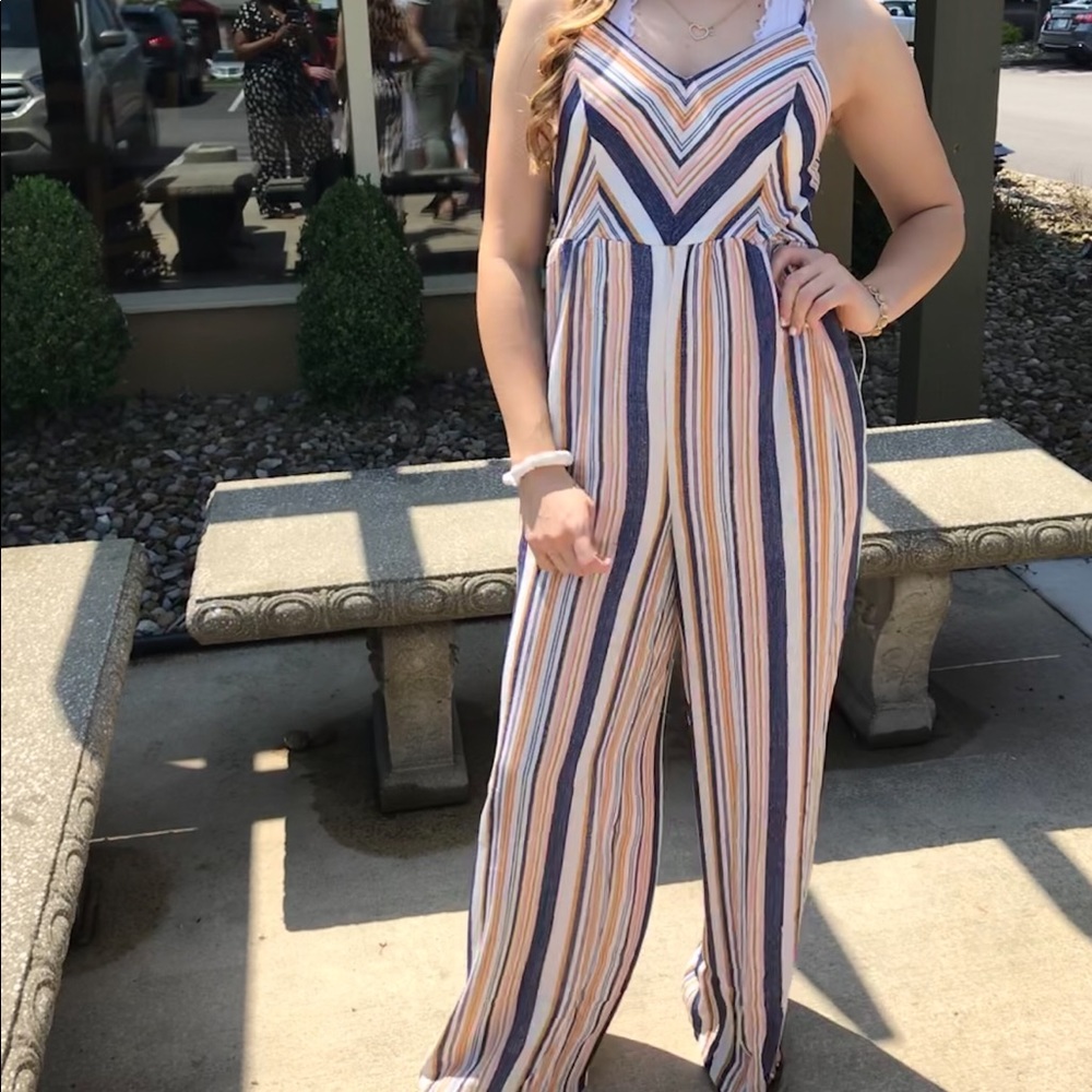 Striped jumpsuit